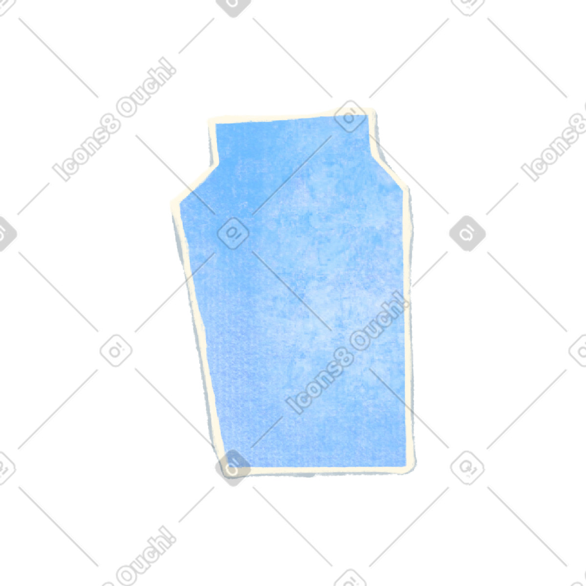 Illustration Carton de lait bleu dans le style Crafty à télécharger aux formats PNG, SVG