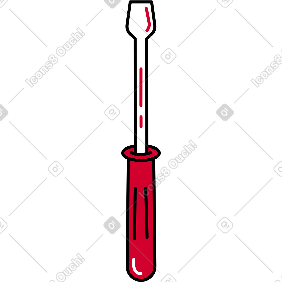 Screwdriver illustration in PNG, SVG