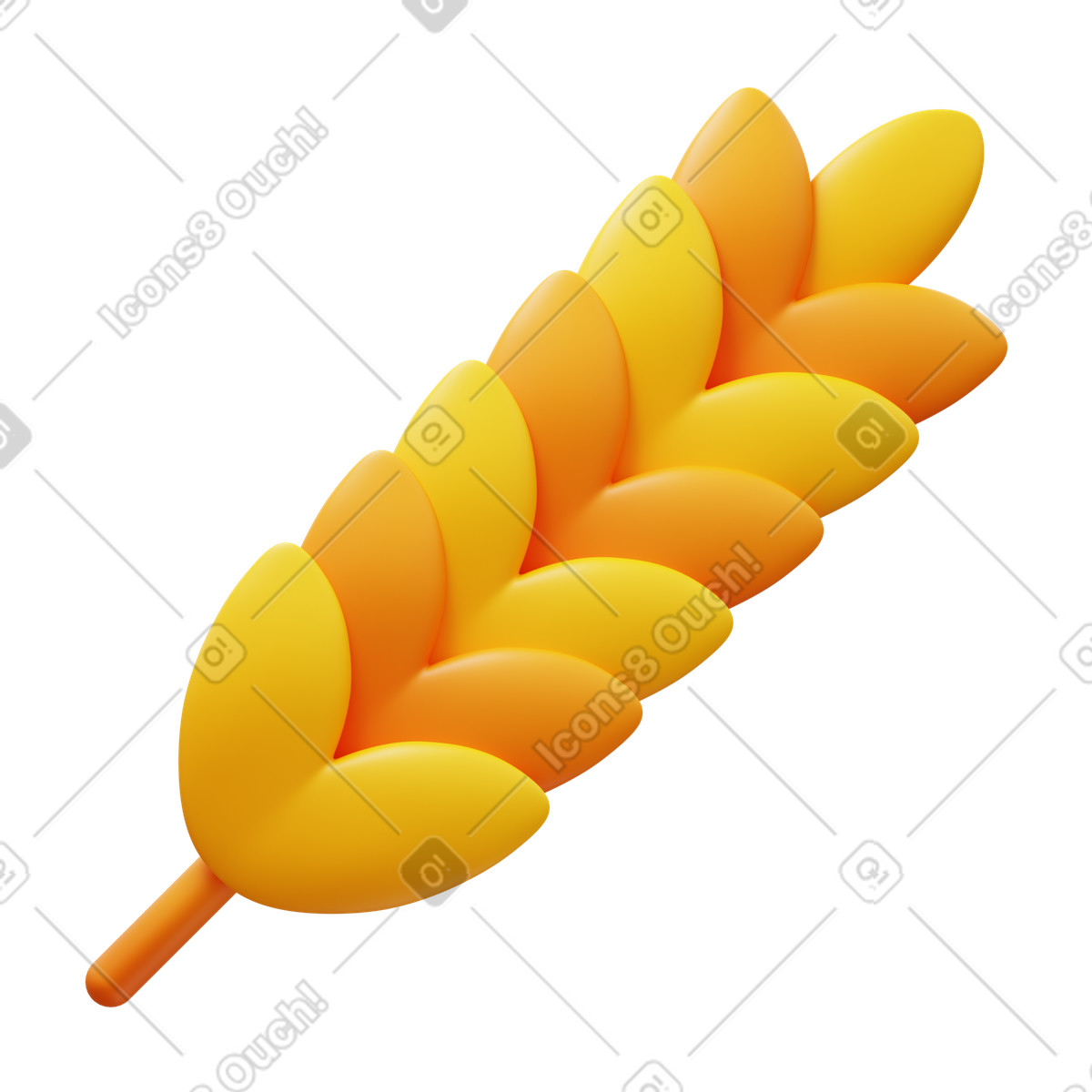 下载 3D Fluency 风格的 Wheat 插画，支持 PNG、SVG 格式