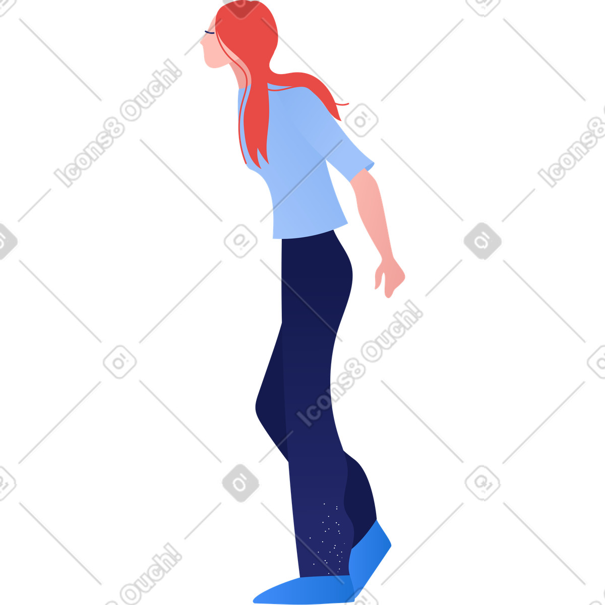 Donna illustrazione in stile Clip scarica in PNG, SVG