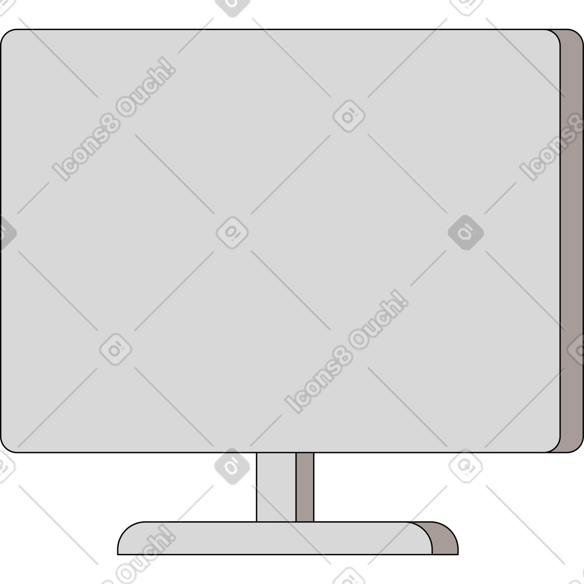 Illustration Ordinateur dans le style Sitcom à télécharger aux formats PNG, SVG