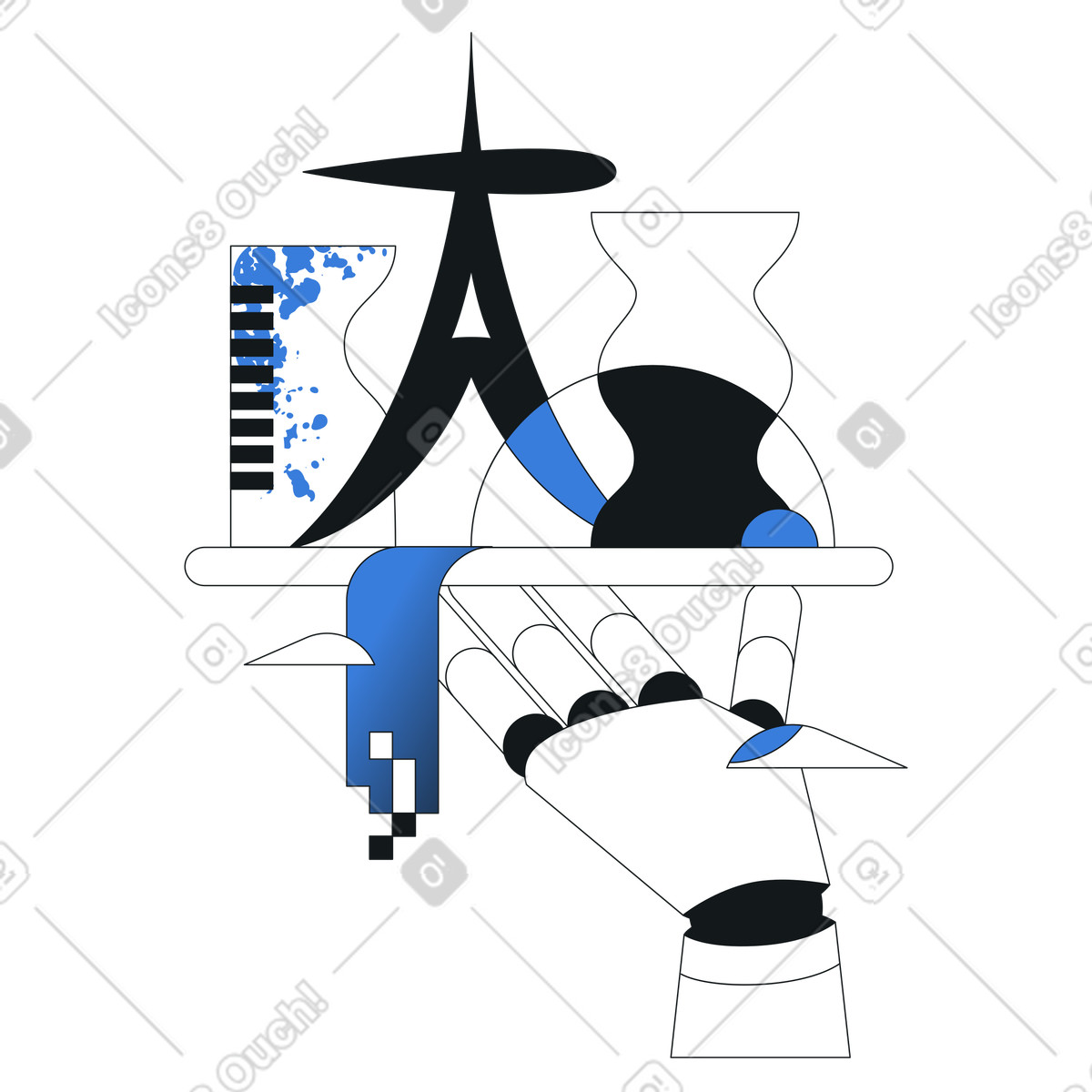 AI powering smart city infrastructure, Artificial intelligence in urban automation, Ai-enabled operations illustration Midnight style download PNG, SVG
