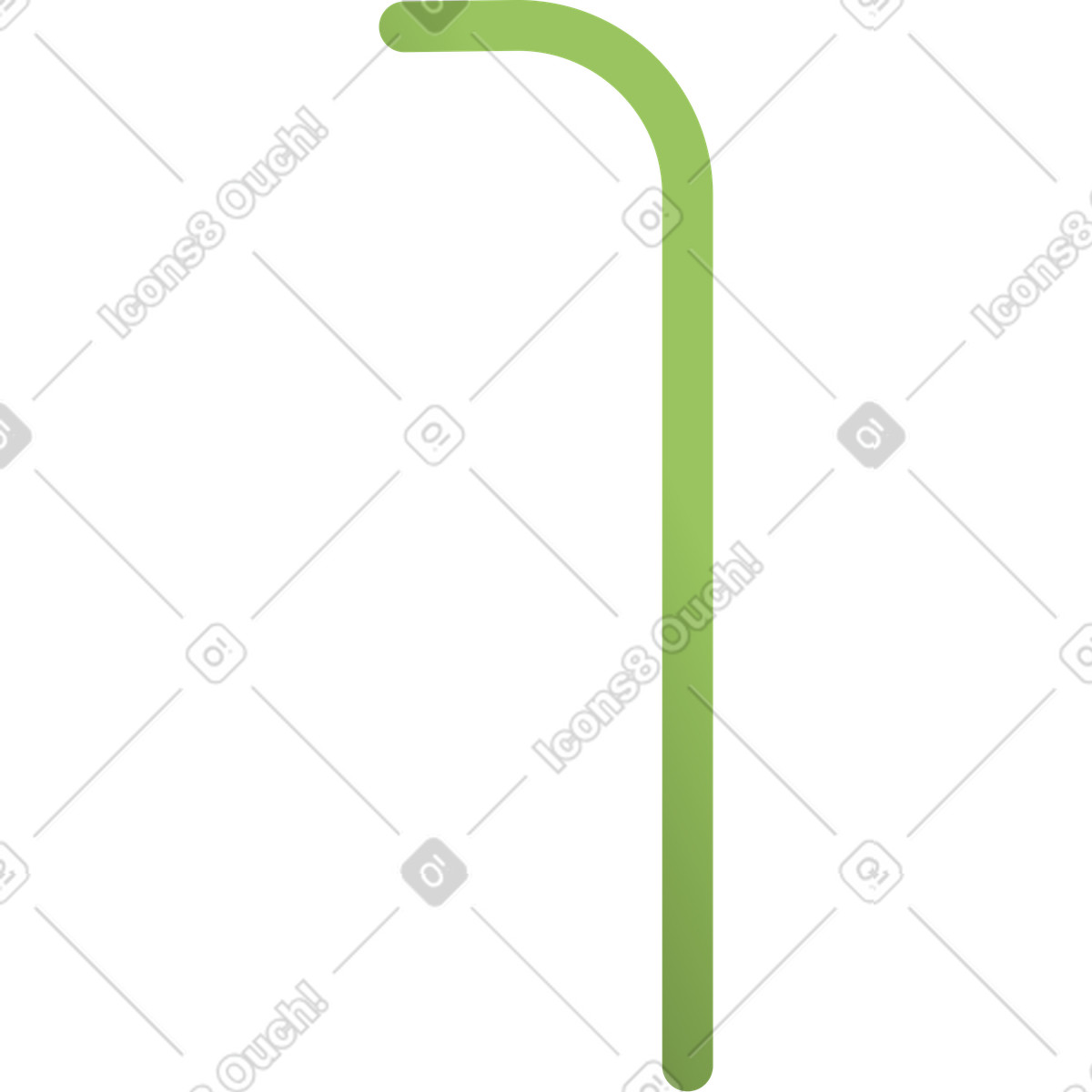 Green line illustration in Silky style download in PNG, SVG