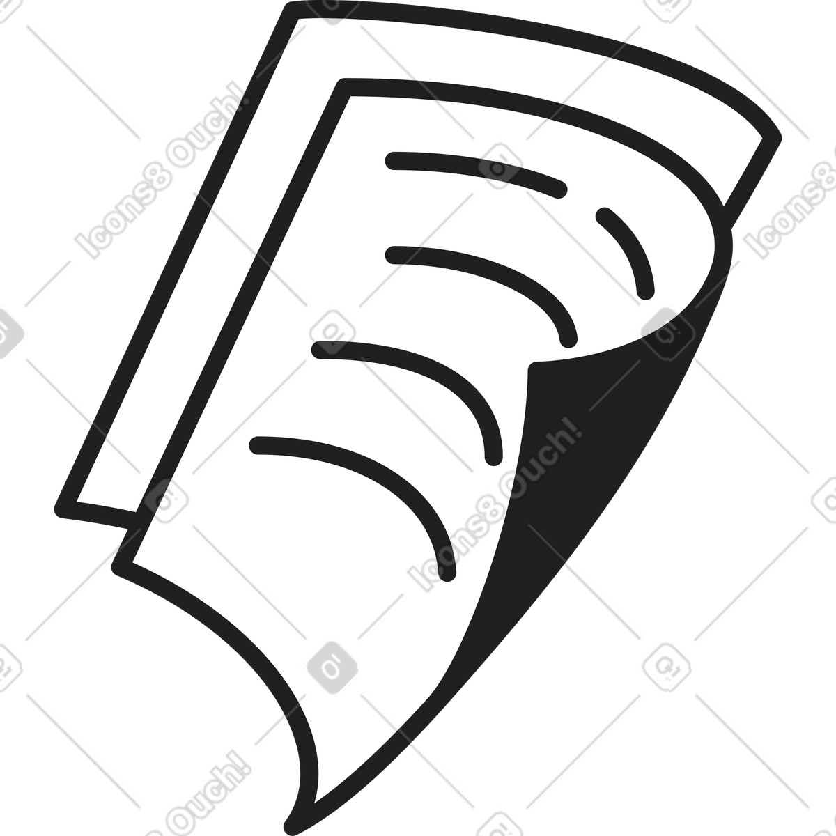 Papers illustration in PNG, SVG