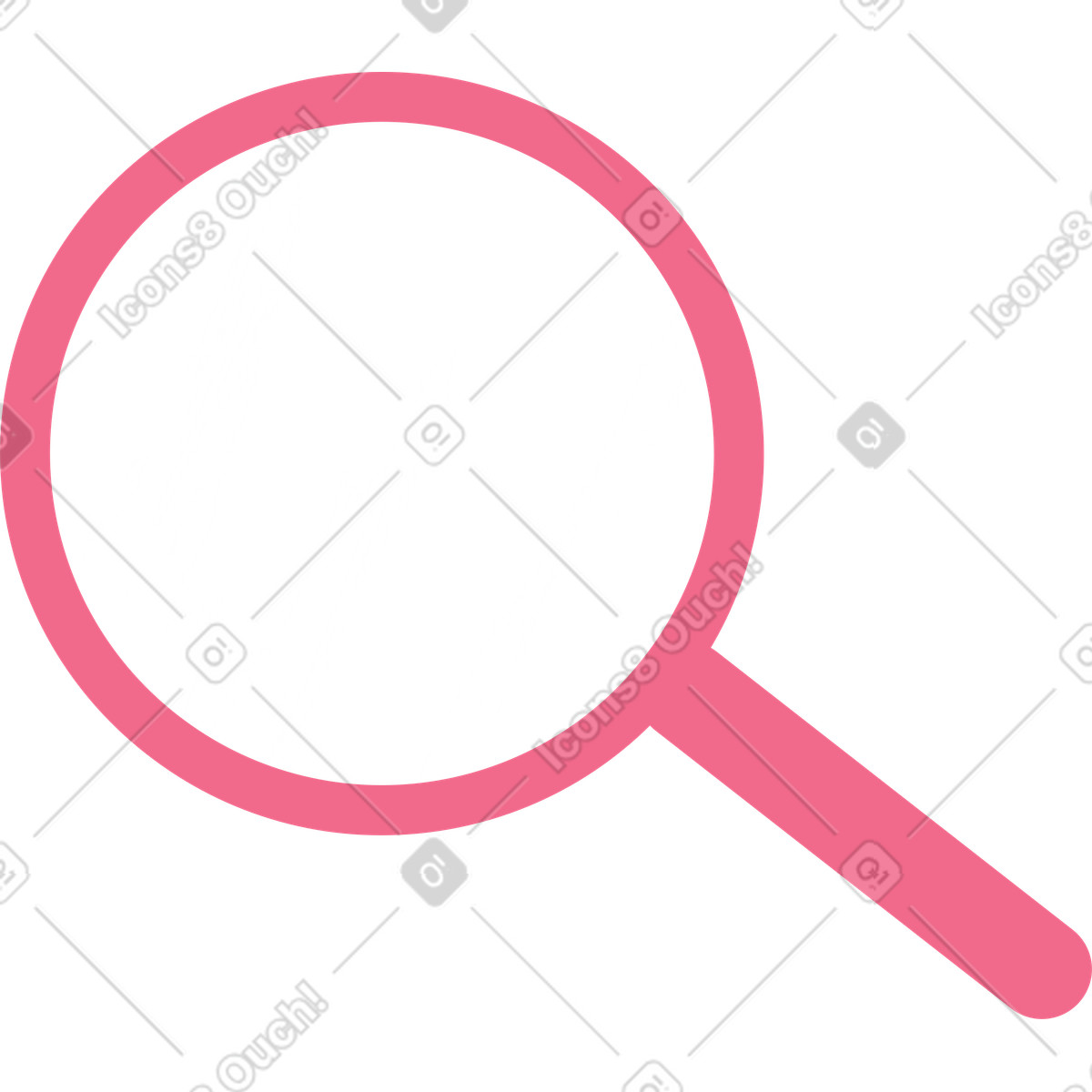 Transparente große lupe-Illustration im Juicy-Stil als Download in PNG, SVG