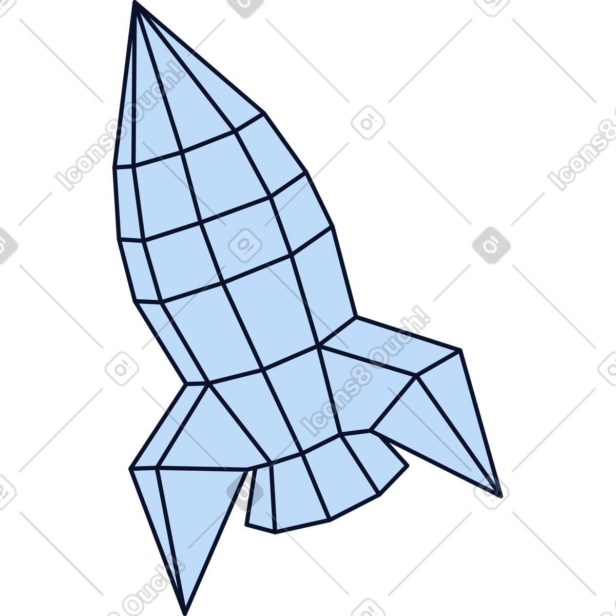 Illustration Modèle de fusée 3d dans le style Flexy à télécharger aux formats PNG, SVG