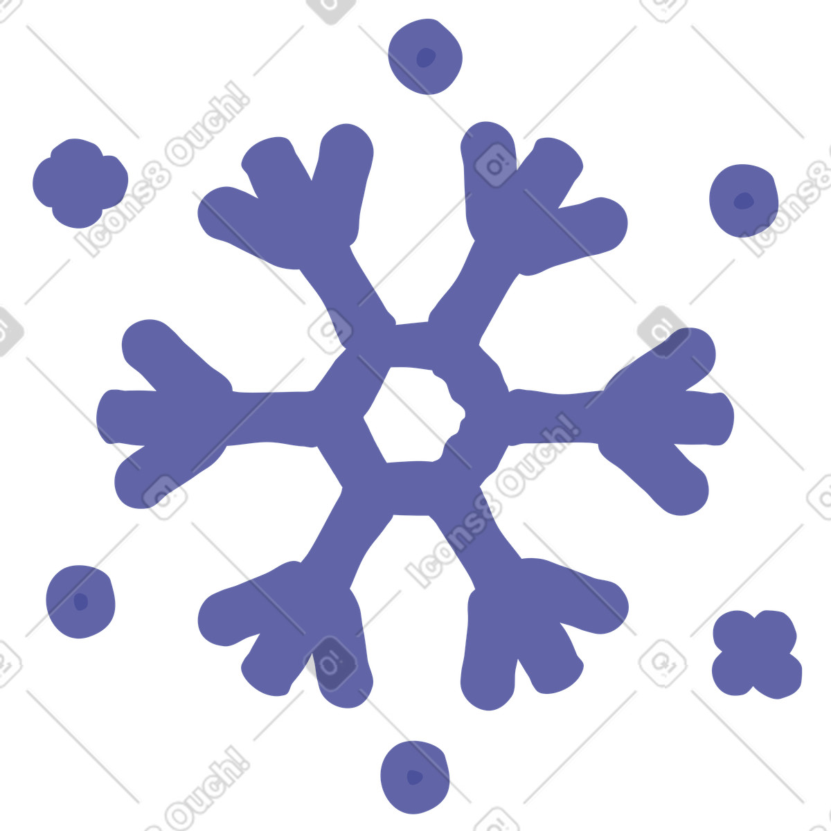 Schnee-Illustration im Stripy-Stil als Download in PNG, SVG