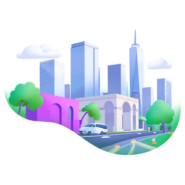 A detailed cityscape of a famous city, highlighting its unique architecture and skyline.