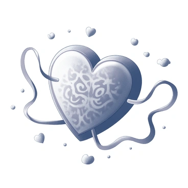 A detailed drawing of a heart at the center of the image. The heart has intricate patterns and textures, showcasing its form in a monochrome style. Surrounding the heart, flowing lines and shapes emerge, representing the movement of emotions. These lines vary in thickness and curvature, creating an impression of dynamics and fluidity. Some lines twist and intertwine, while others expand outward, suggesting the release of feelings. The background remains neutral to emphasize the heart and the flowing shapes.