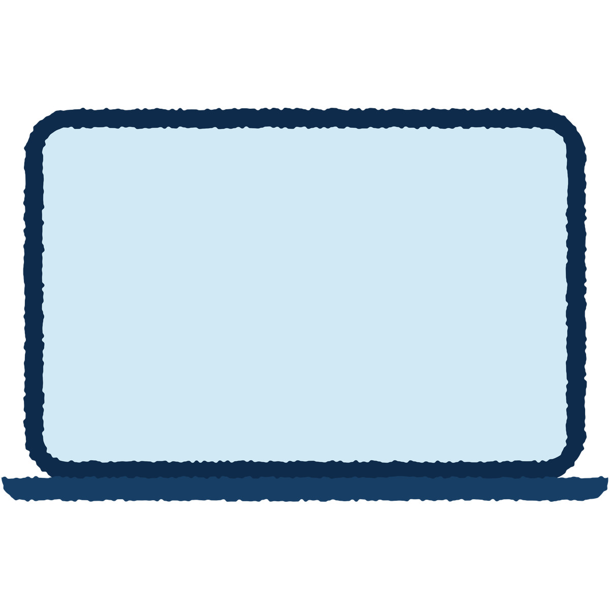 Cherry スタイルの Open laptop display with light blue background のイラストをPNG、SVG形式でダウンロード