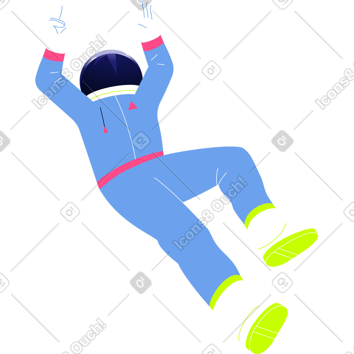 Иллюстрация Cosmonaut with his hands up в стиле Space — скачать в форматах PNG, SVG