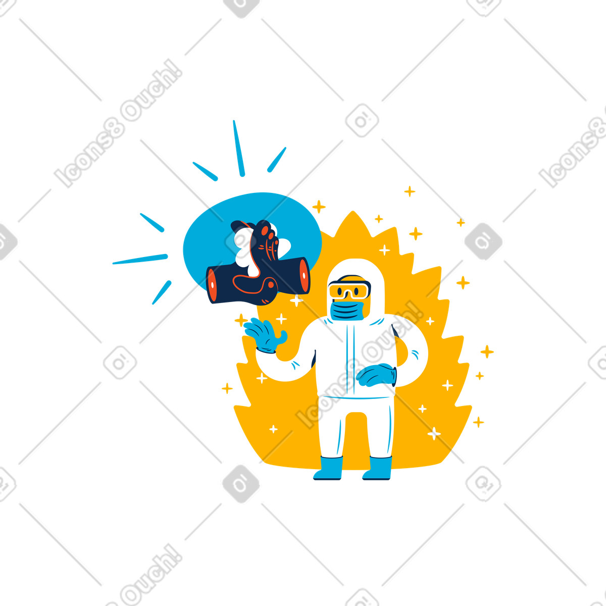 Lavati le mani illustrazione in stile Flame scarica in PNG, SVG