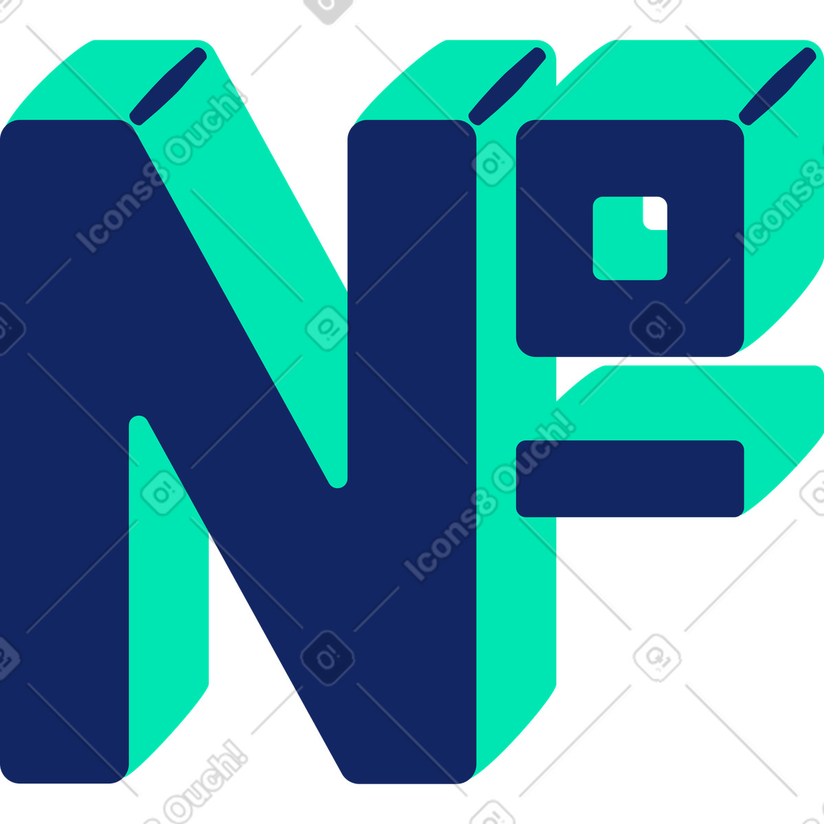 Numero sign illustrazione in stile Cyborg scarica in PNG, SVG