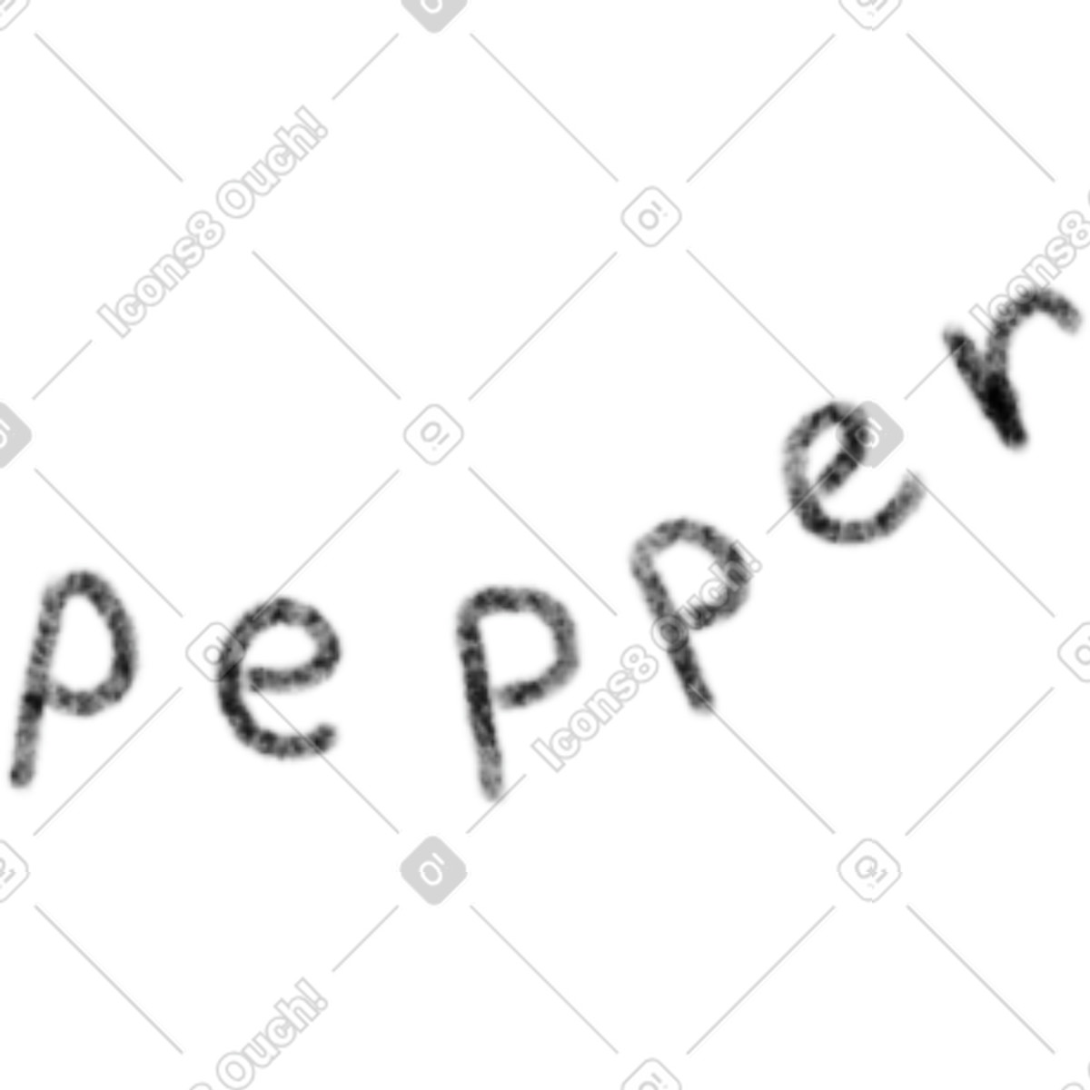 Ilustração de Pepper lettering em no estilo Toscana para baixar em PNG, SVG