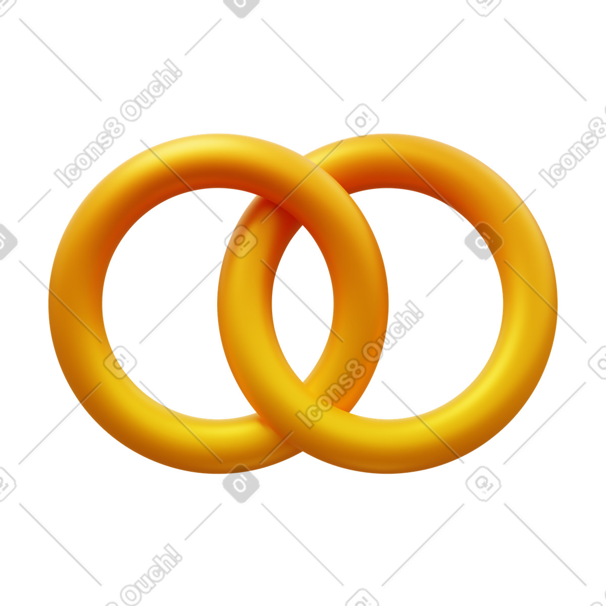 Illustration Wedding rings dans le style 3D Fluency à télécharger aux formats PNG, SVG