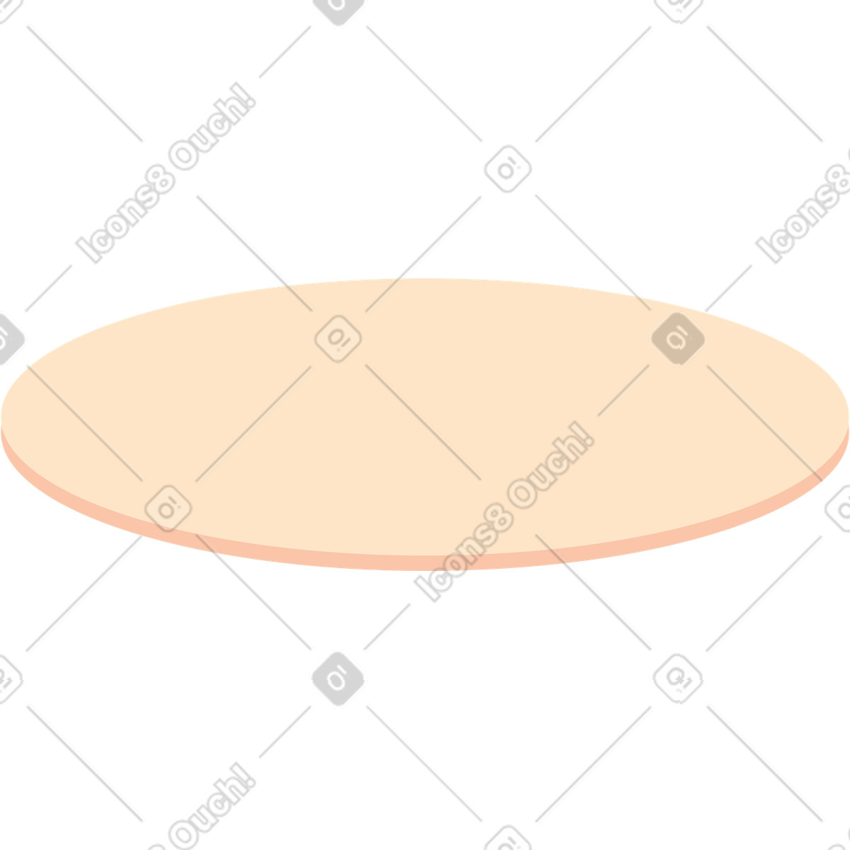 Ilustración Plato beige en estilo Fizzy a descargar en PNG y SVG
