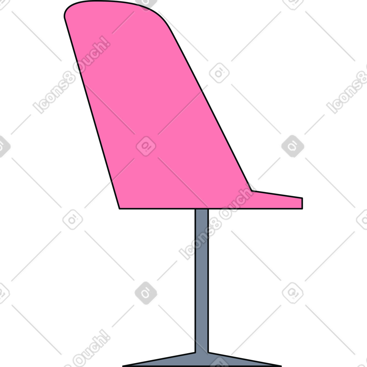 Illustration Chaise de bureau dans le style Teko à télécharger aux formats PNG, SVG