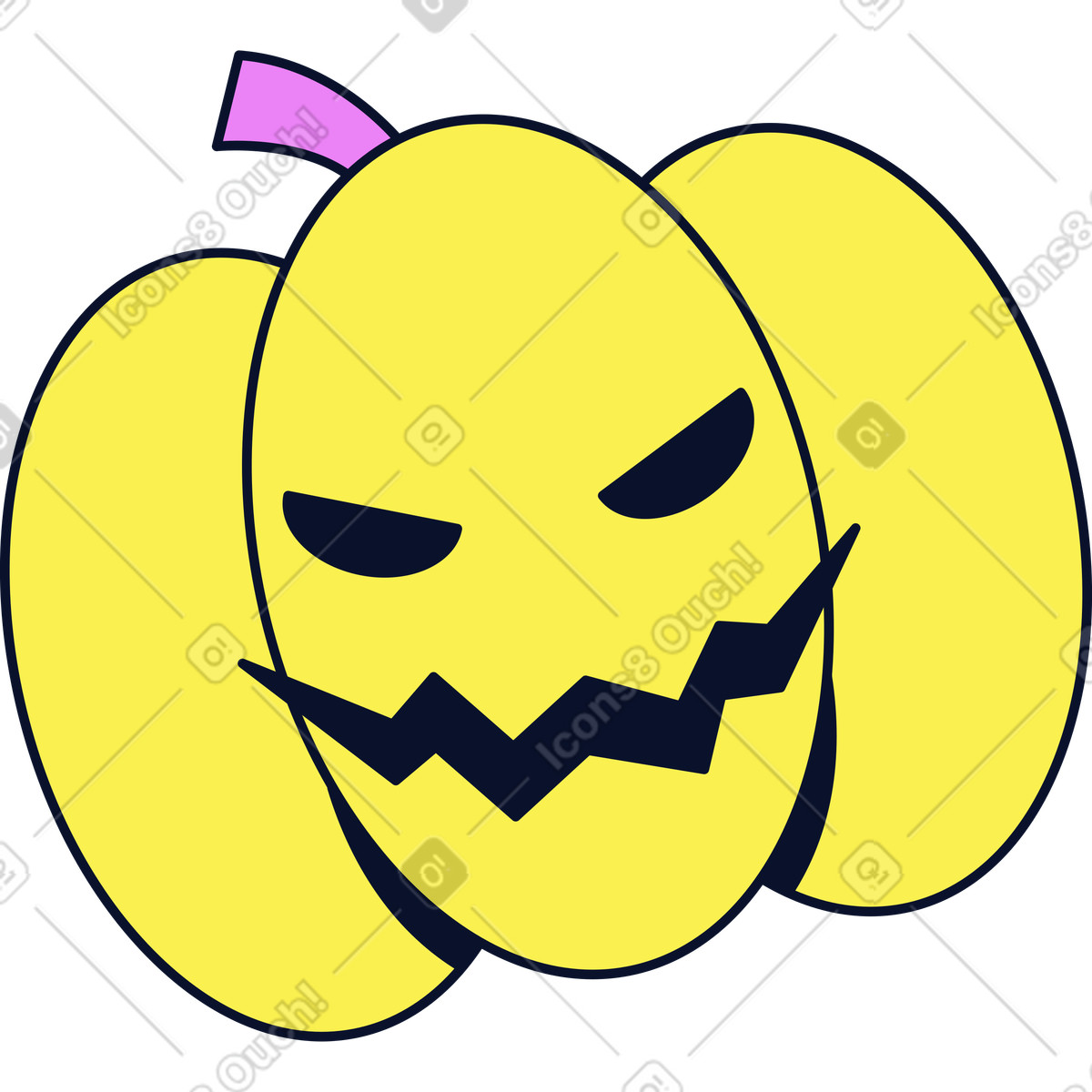 Pumpkin illustration in Flexy style download in PNG, SVG