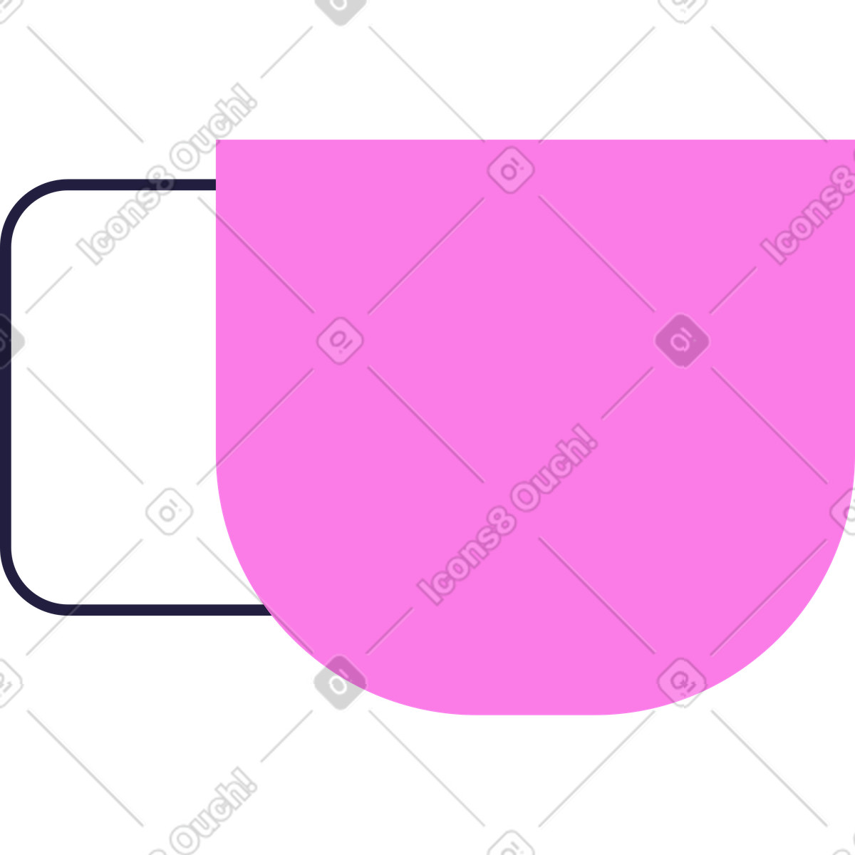Ilustración Taza en estilo Mellow a descargar en PNG y SVG