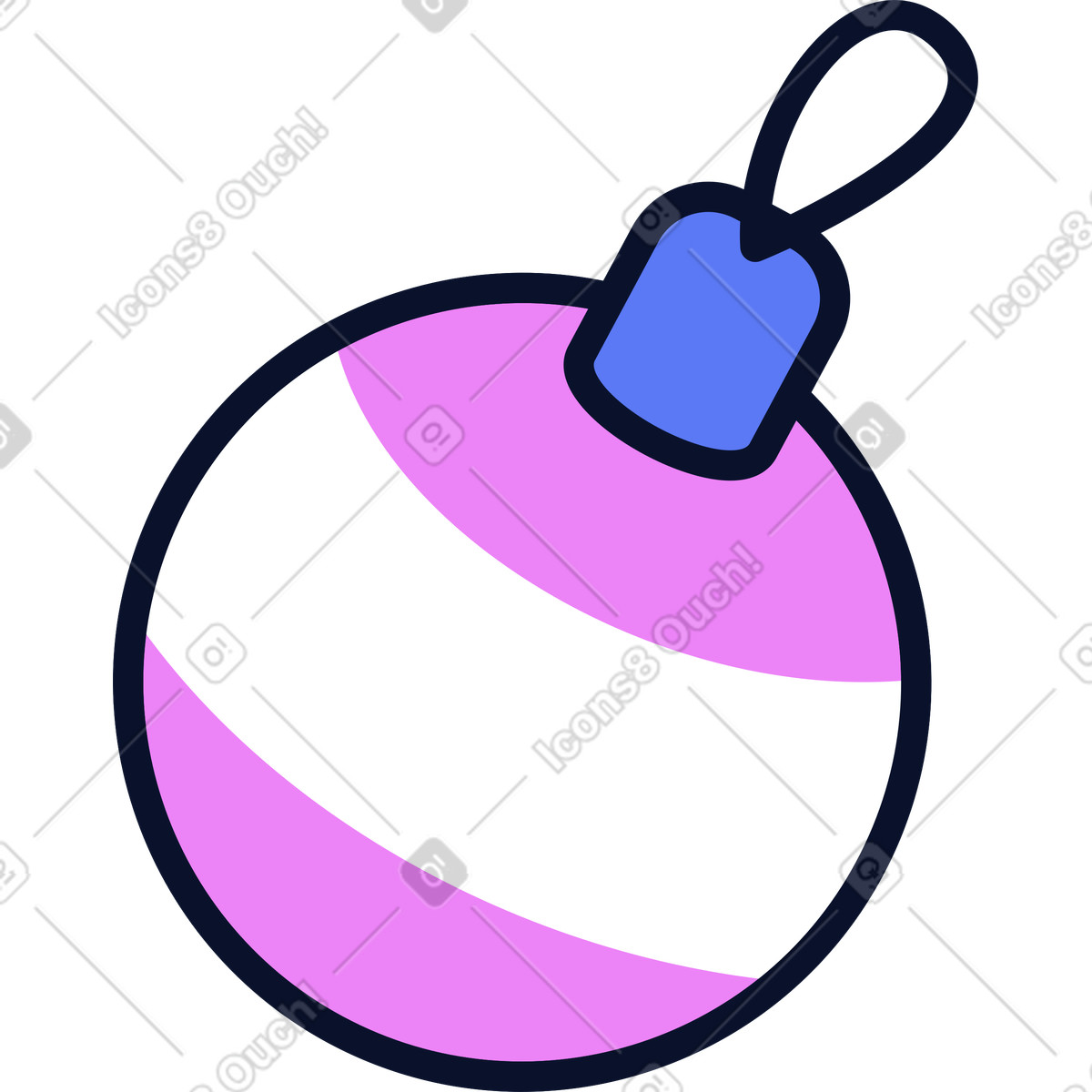 Ilustración Pelota de navidad en estilo Flexy a descargar en PNG y SVG