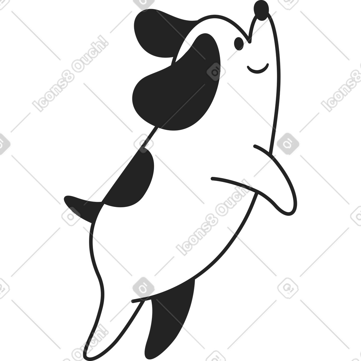 下载 Sammy Line 风格的 跳狗 插画，支持 PNG、SVG 格式