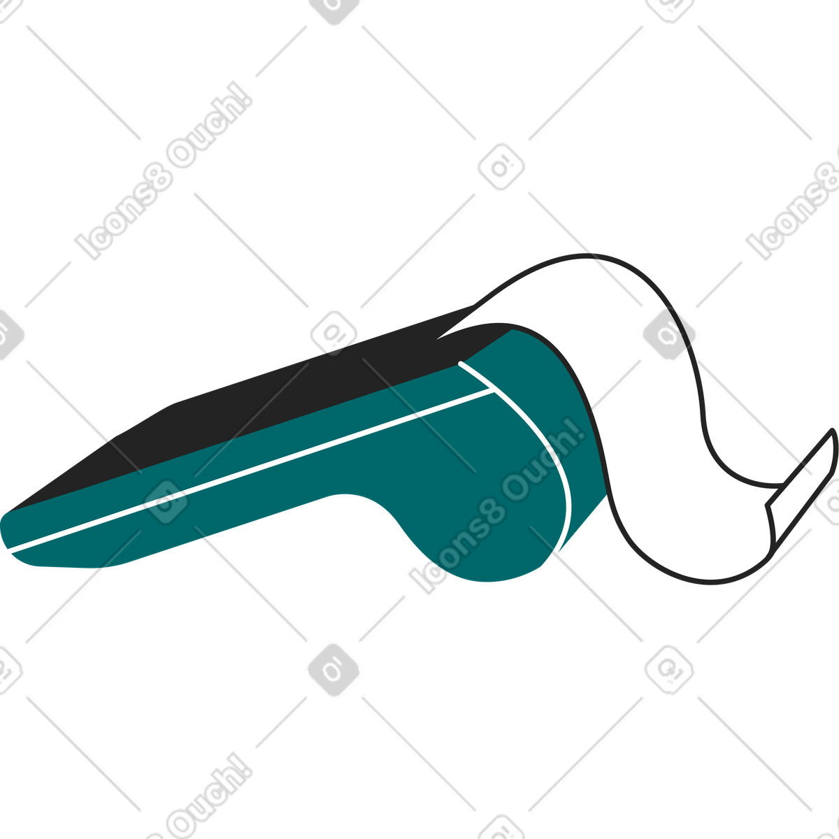 Terminale bancario con ricevuta illustrazione in stile Sammy Line scarica in PNG, SVG