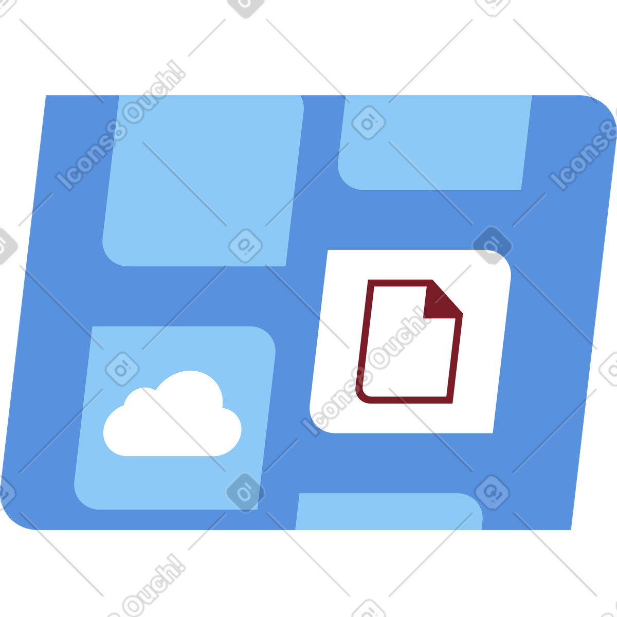 Importazione cloud illustrazione in stile Vector scarica in PNG, SVG