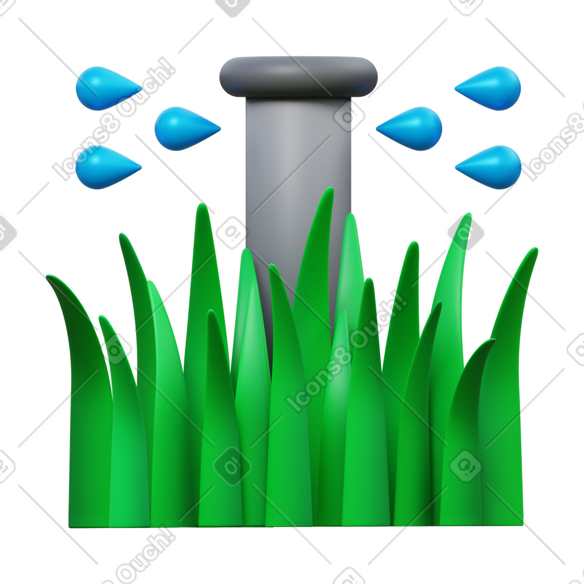 Иллюстрация Garden sprinkler в стиле 3D Fluency — скачать в форматах PNG, SVG