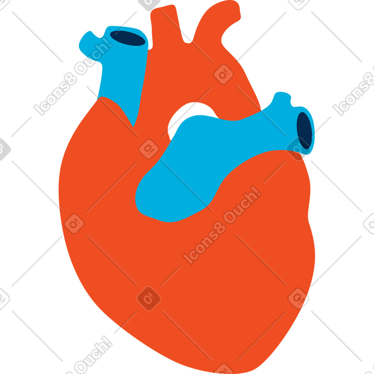 Herz-Illustration im Flame-Stil als Download in PNG, SVG