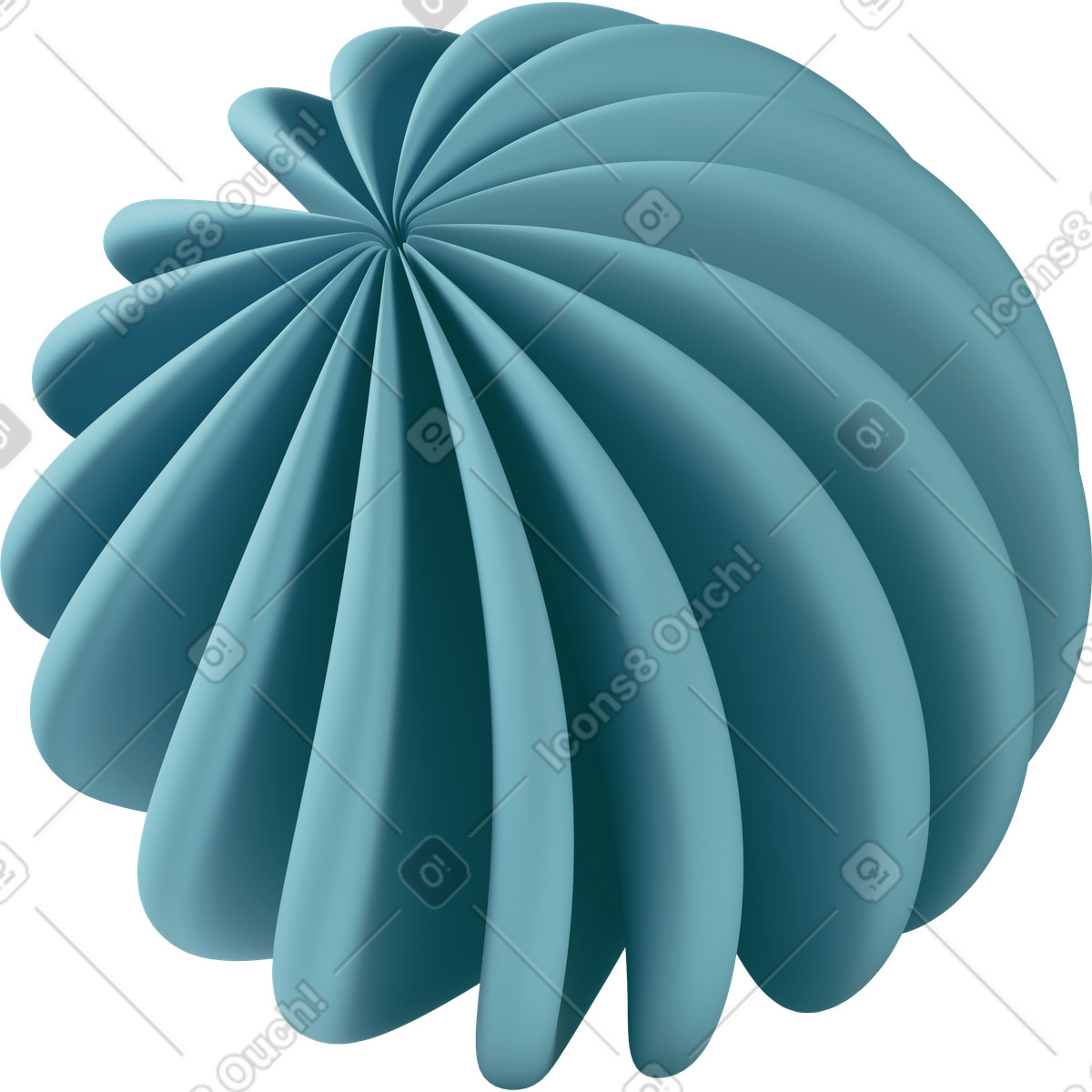 Ilustração de Sphere flower em no estilo 3D Casual life para baixar em PNG, SVG