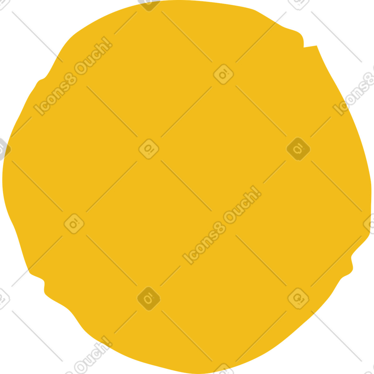 Yellow circle illustrazione in stile Flamenco scarica in PNG, SVG