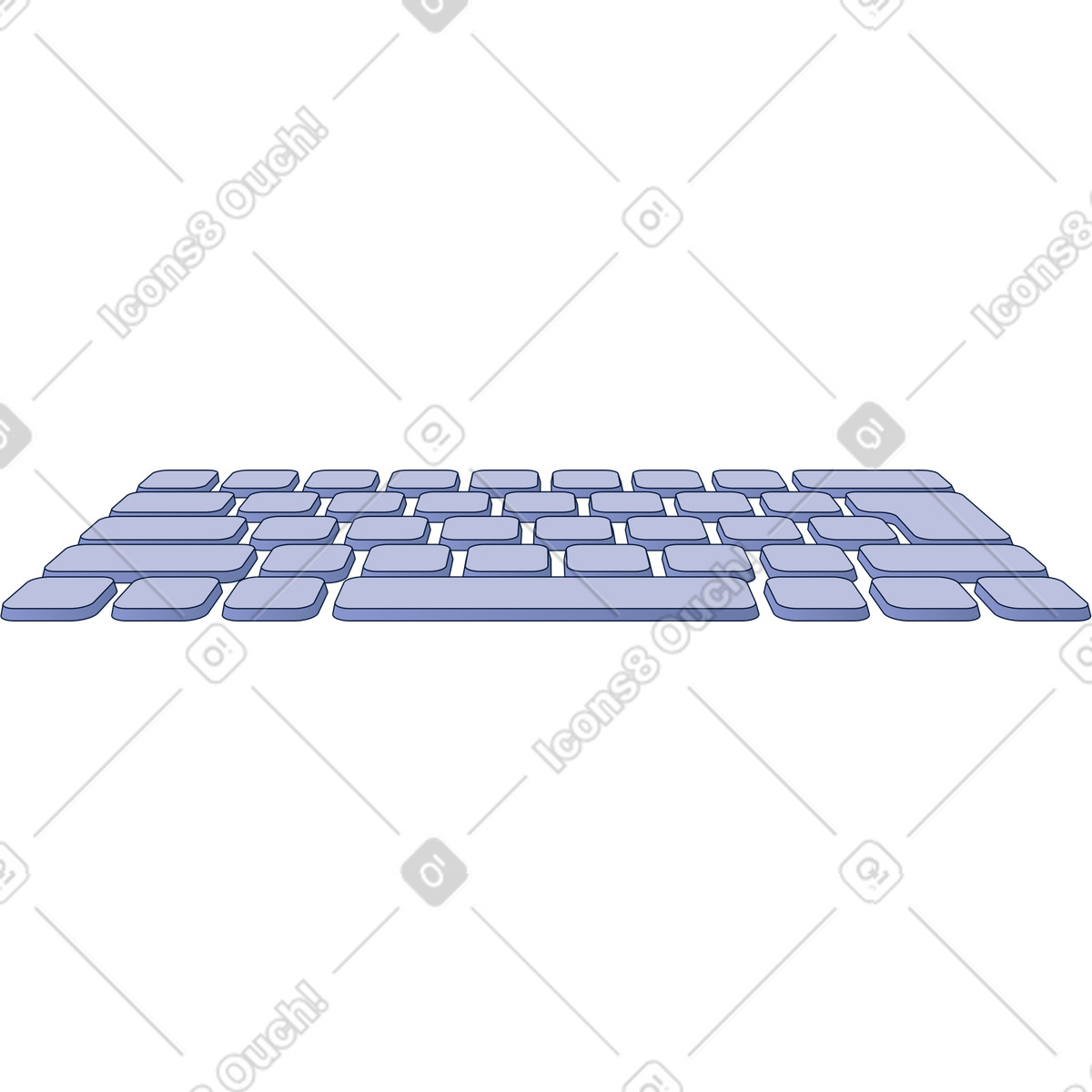 Keyboard illustration in Neat style download in PNG, SVG