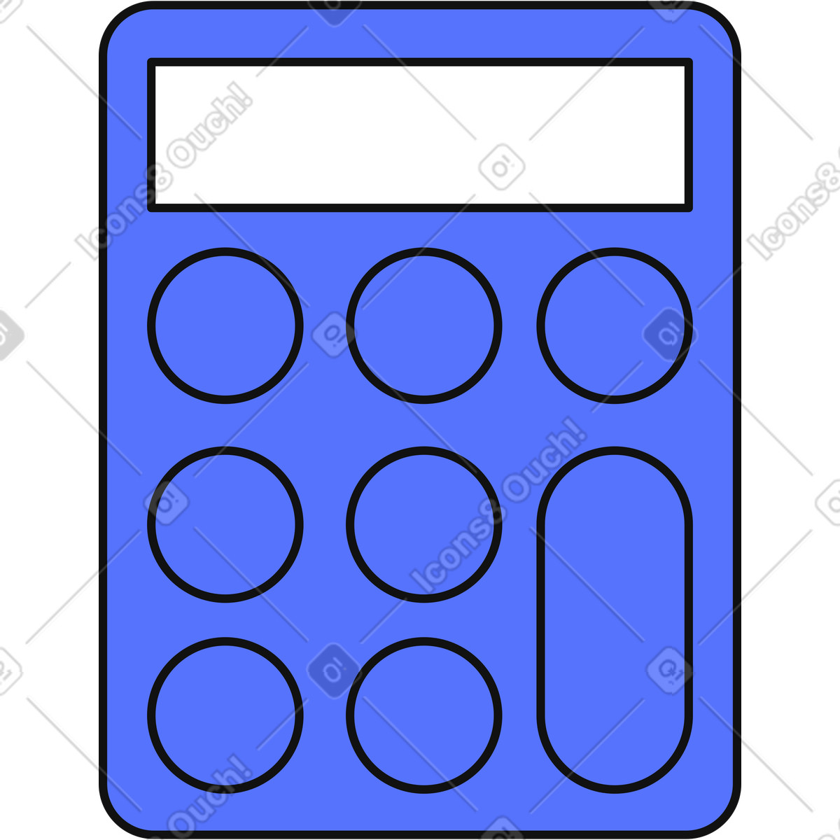 Calculator device icon representing mathematics finance accounting and budget planning illustration in Main style download in PNG, SVG