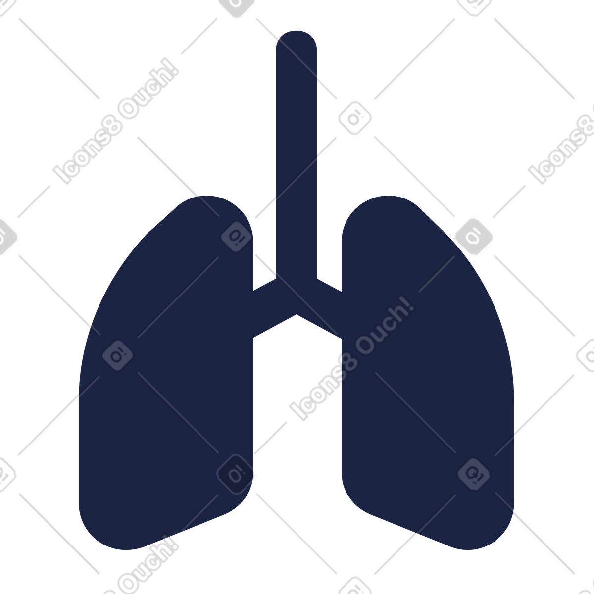 Lungen atmen animierte Illustration im Urban Line-Stil als Download in GIF, Lottie (JSON), AE