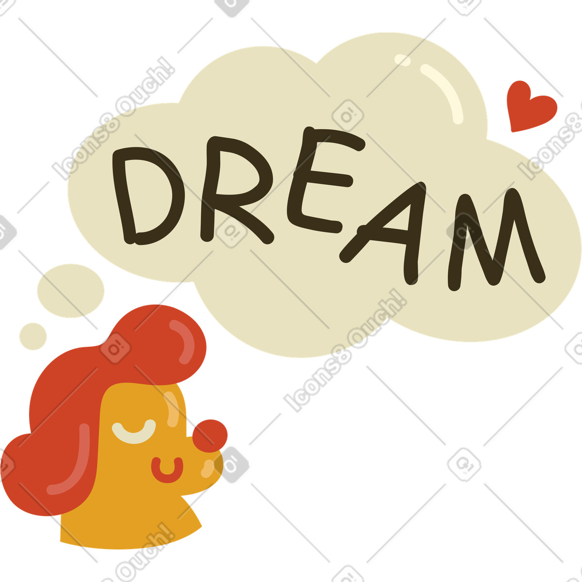 Traum-Illustration im Arabica-Stil als Download in PNG, SVG