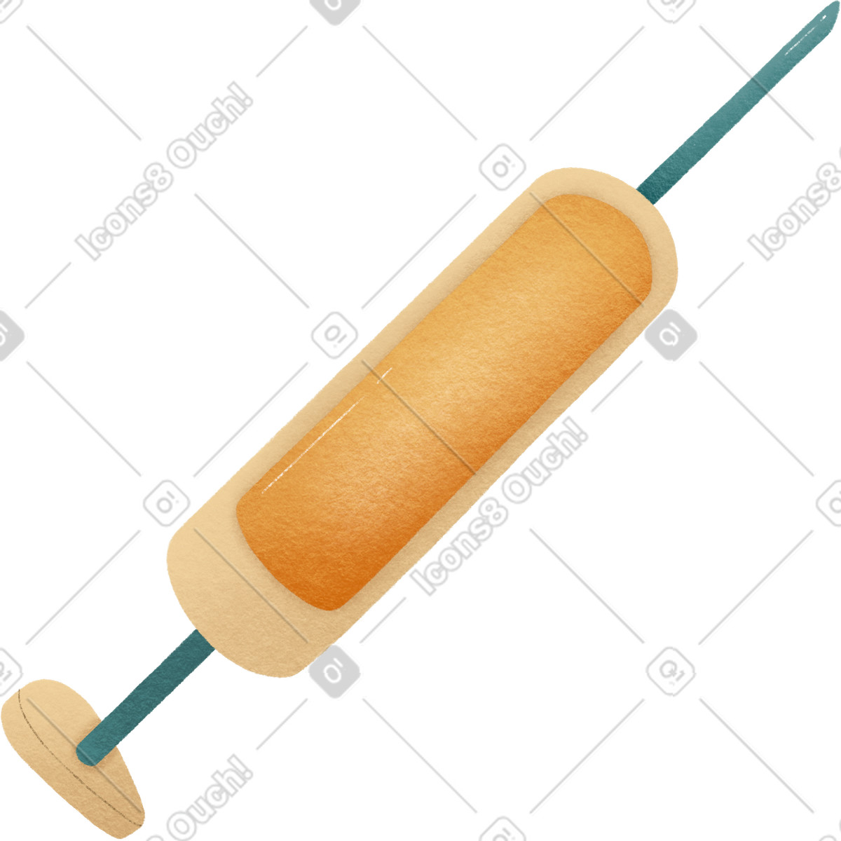 Syringe illustrazione in stile Woolly scarica in PNG, SVG