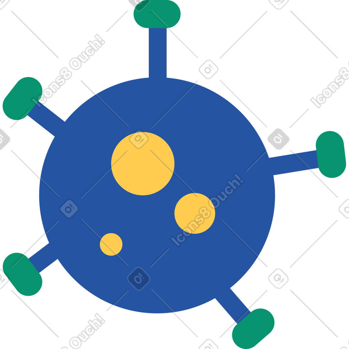 Spot スタイルの ウイルス のイラストをPNG、SVG形式でダウンロード