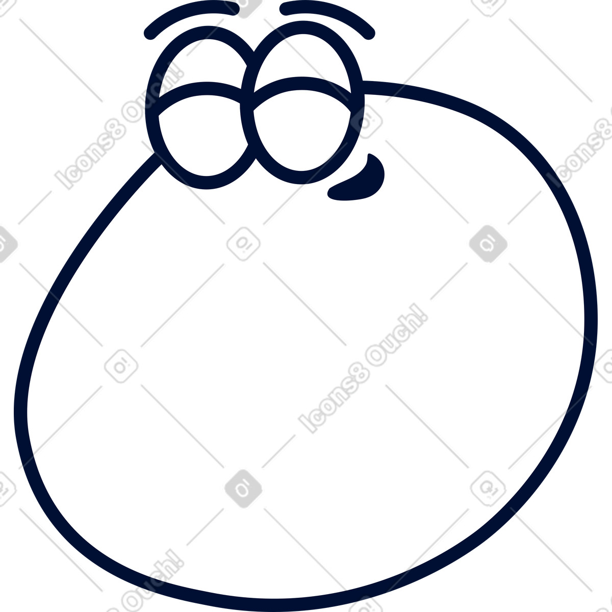 Blink スタイルの Dot with closed eyes のイラストをPNG、SVG形式でダウンロード