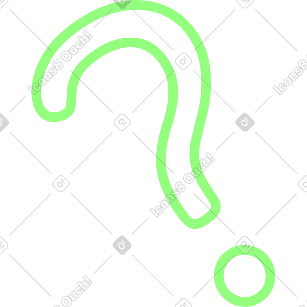 下载 Outline 风格的 绿色问号 插画，支持 PNG、SVG 格式