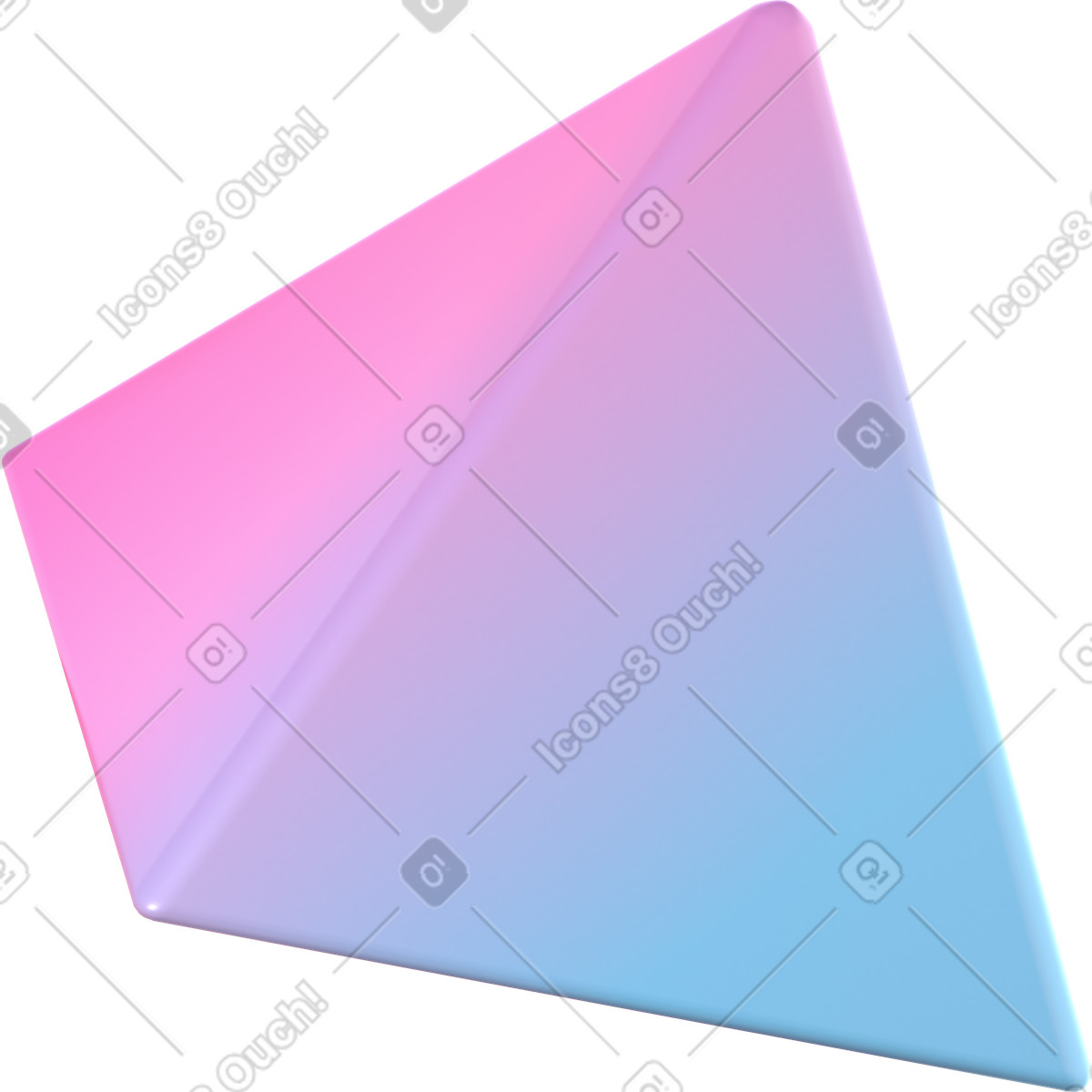 Gradient pyramid illustration in PNG, SVG