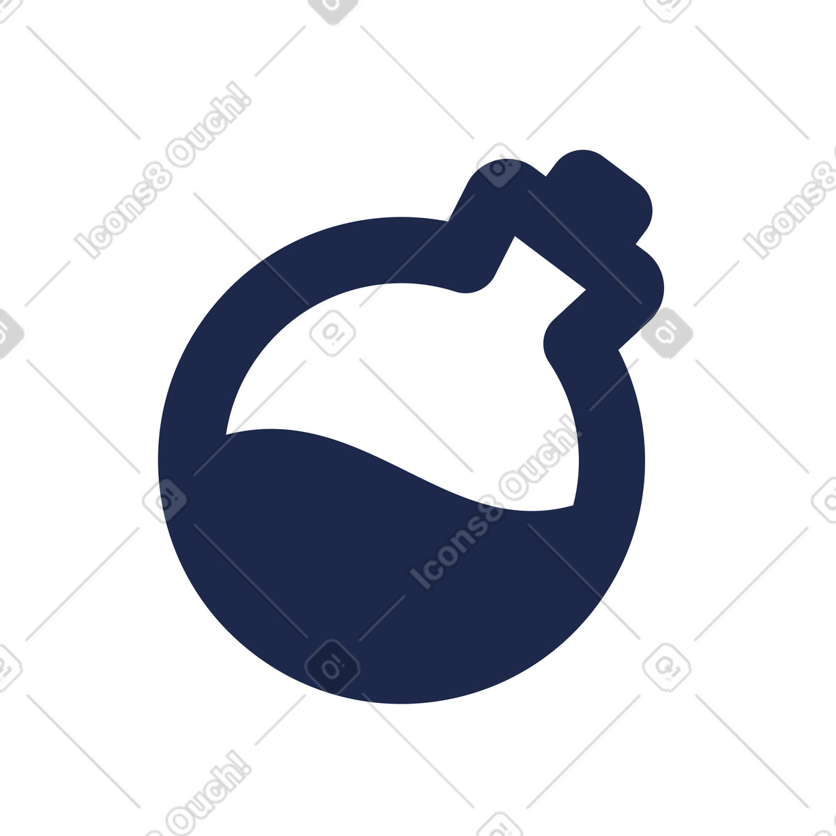 Outline スタイルの 球形のボトルのアイコン のイラストをPNG、SVG形式でダウンロード