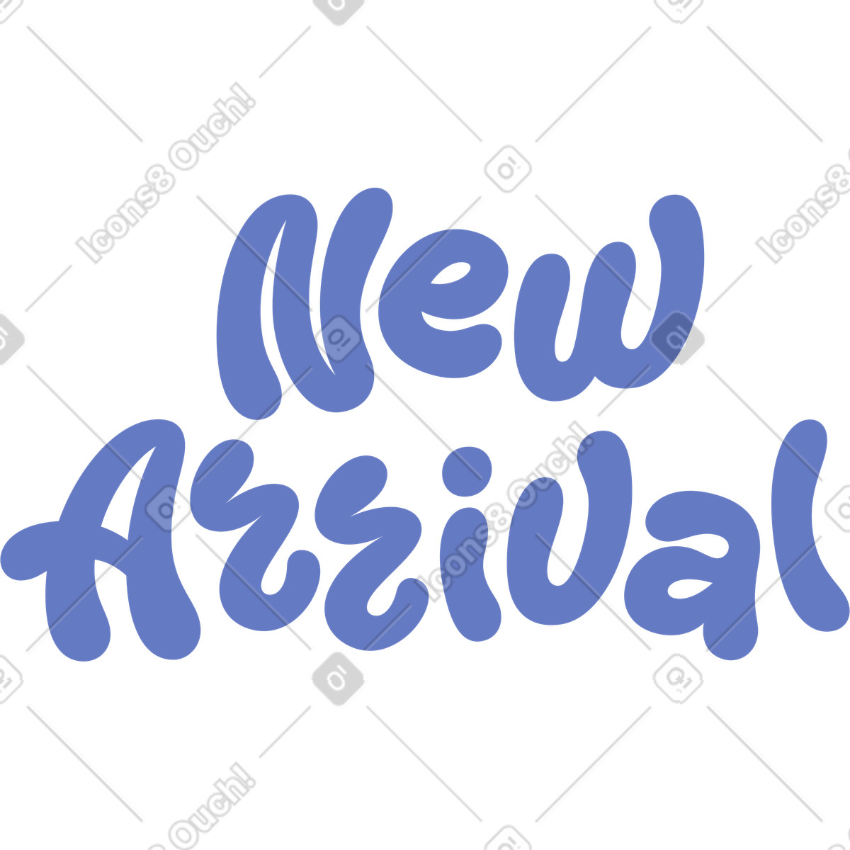 Ilustración Letras de texto nueva llegada en estilo Social a descargar en PNG y SVG