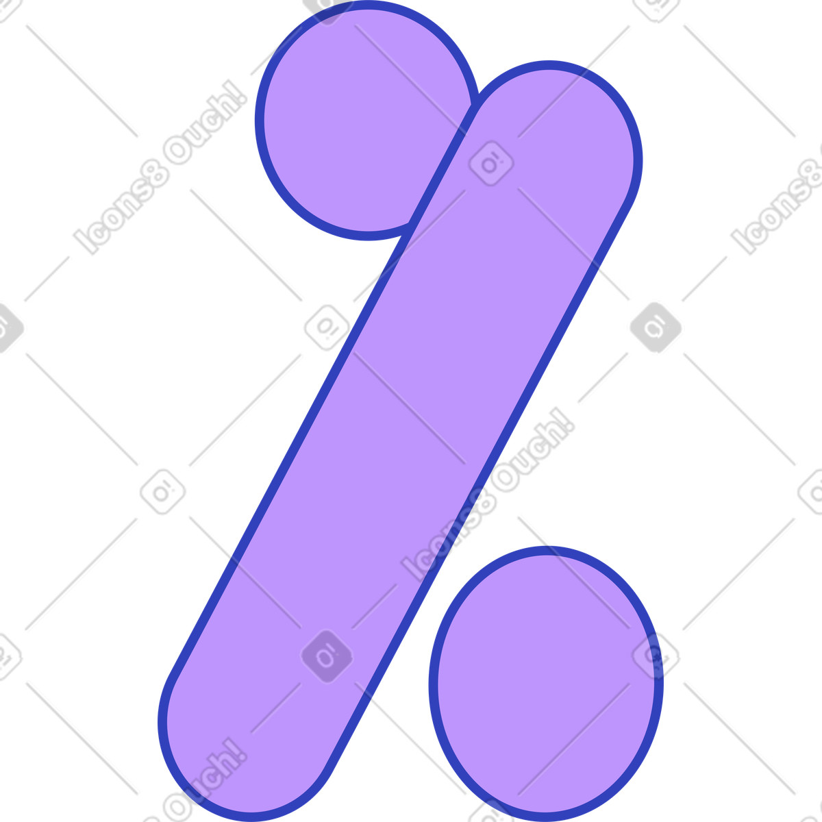 Ilustración Signo de porcentaje en estilo Eyeful a descargar en PNG y SVG