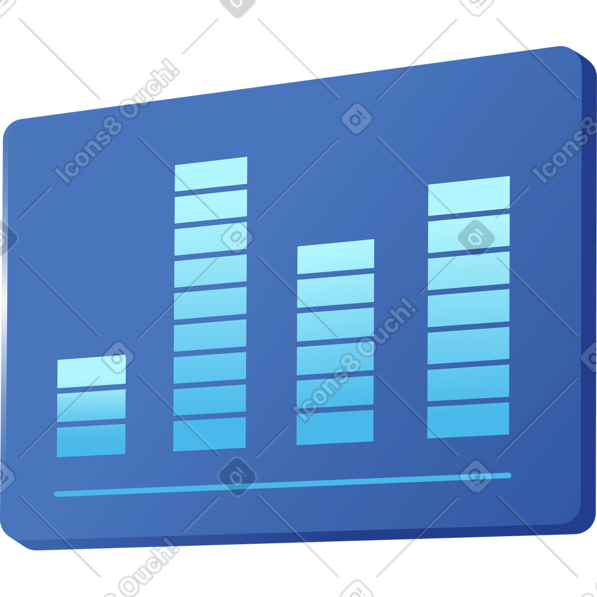下载 Quantum 风格的 Dashboard analytics bar chart displaying performance metrics over time period 插画，支持 PNG、SVG 格式