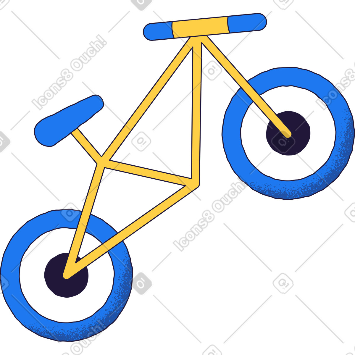 Illustration Vélo dans le style Conifer à télécharger aux formats PNG, SVG