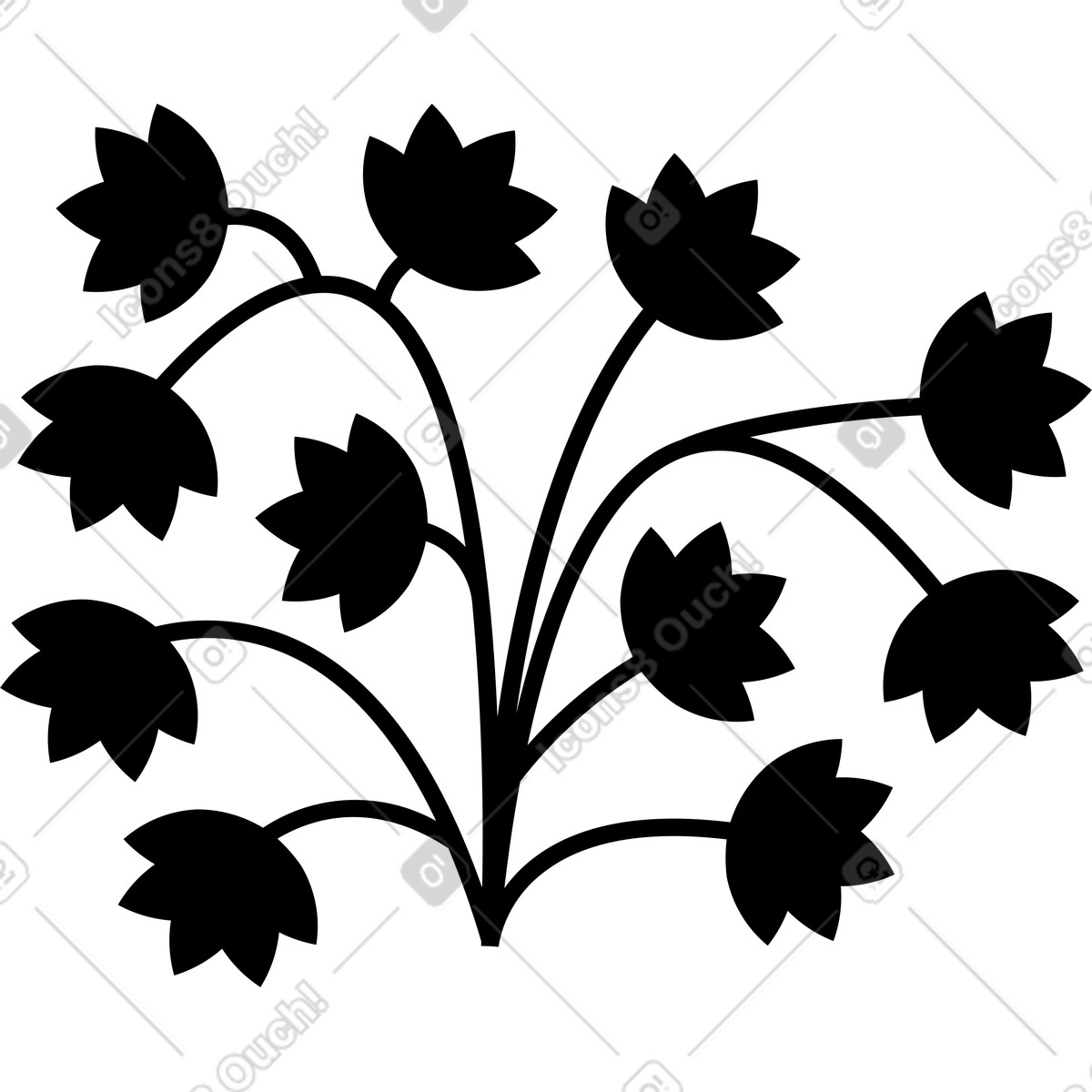Ilustración Planta en estilo Burgundy a descargar en PNG y SVG