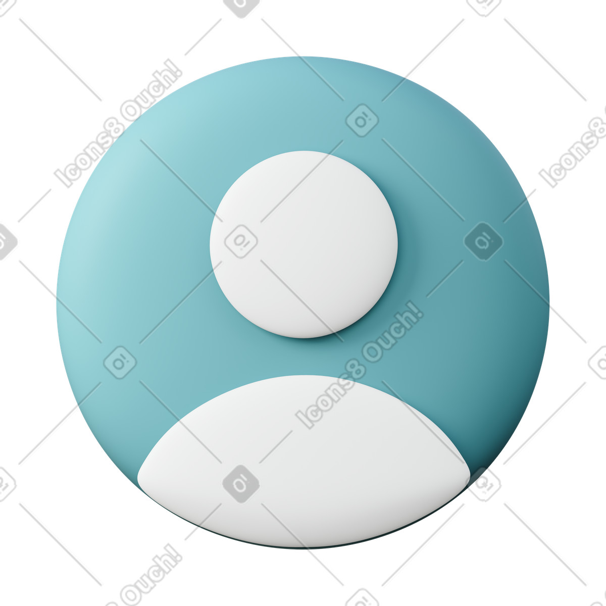 Utente generico illustrazione in stile 3D Sugary scarica in PNG, SVG
