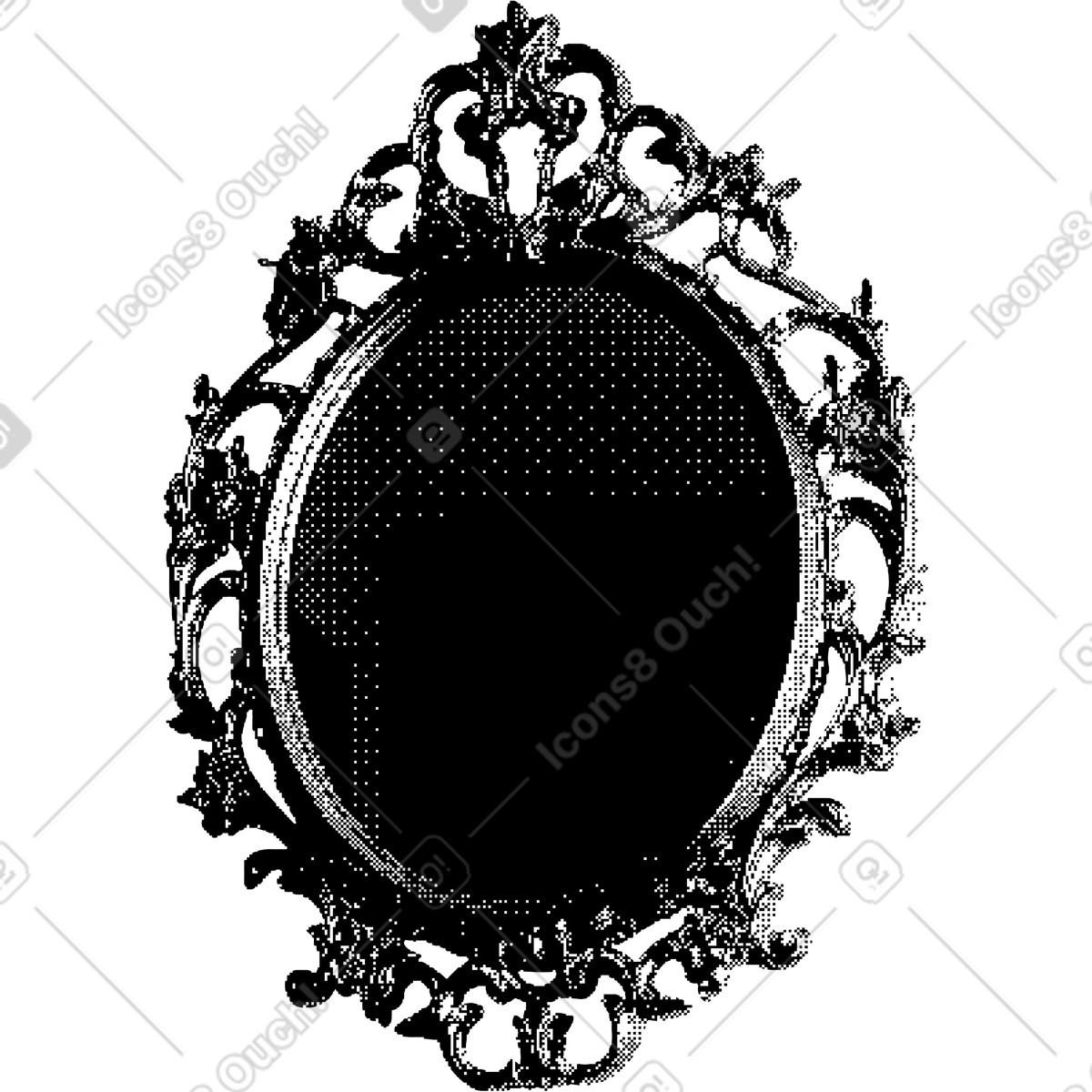 Bitmap スタイルの Mirror のイラストをPNG、SVG形式でダウンロード
