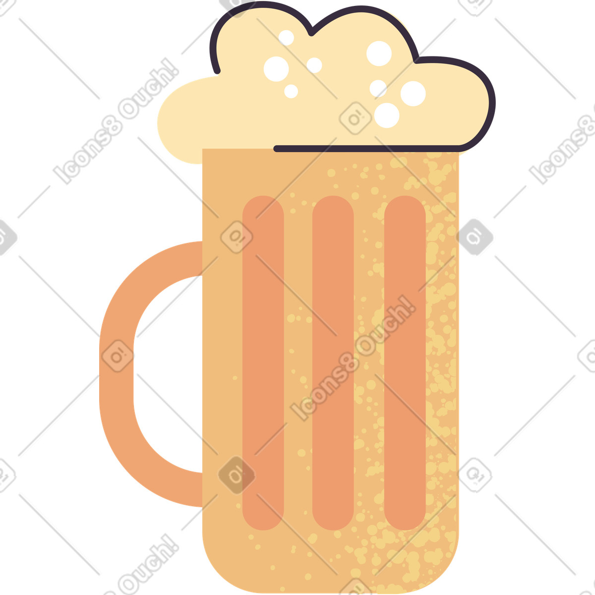 Pale スタイルの ビール のイラストをPNG、SVG形式でダウンロード