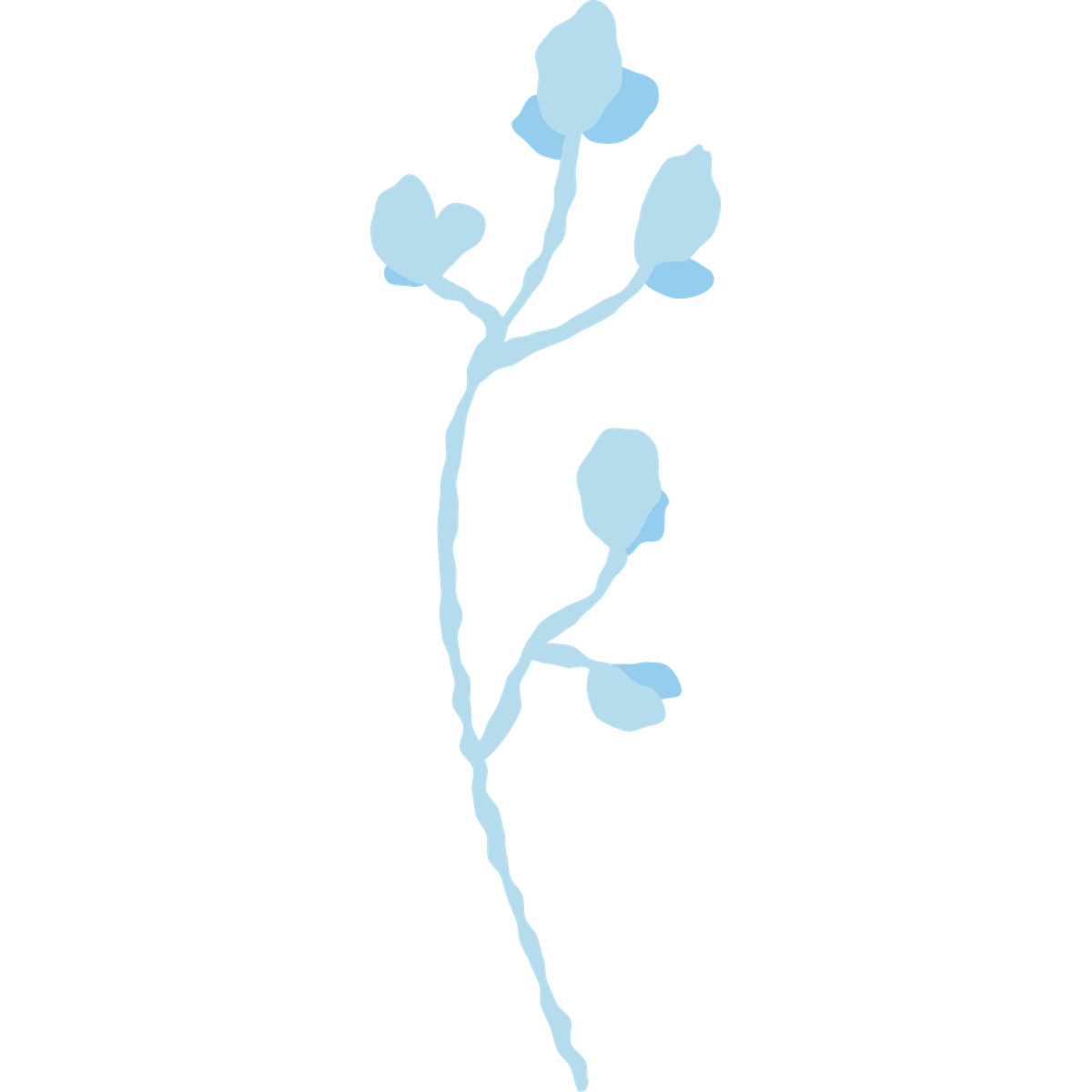 Cherry 스타일의 Blue flowers 일러스트레이션 PNG, SVG 다운로드